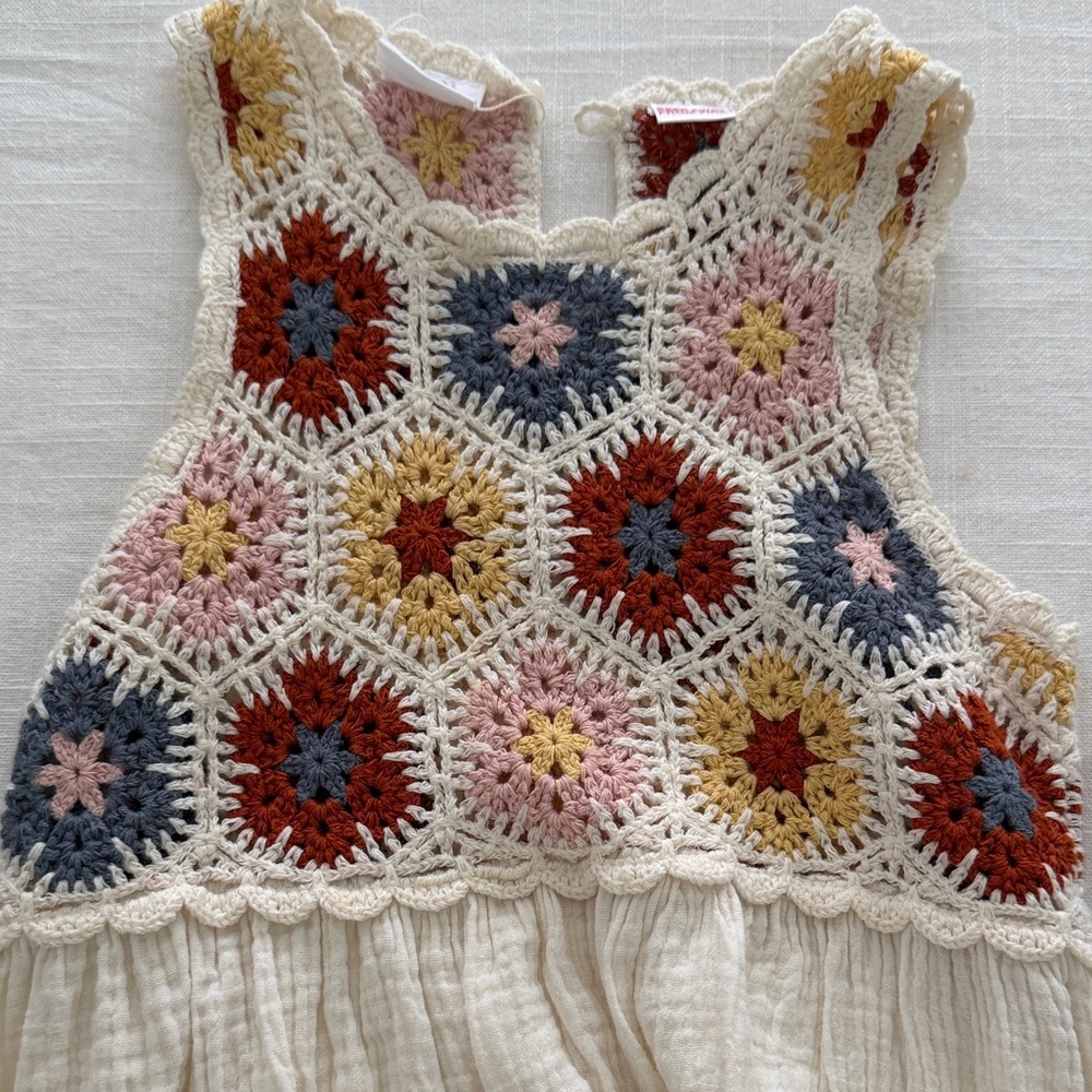 Zara Colorful Crochet Kids Dress - Picture 3 of 5